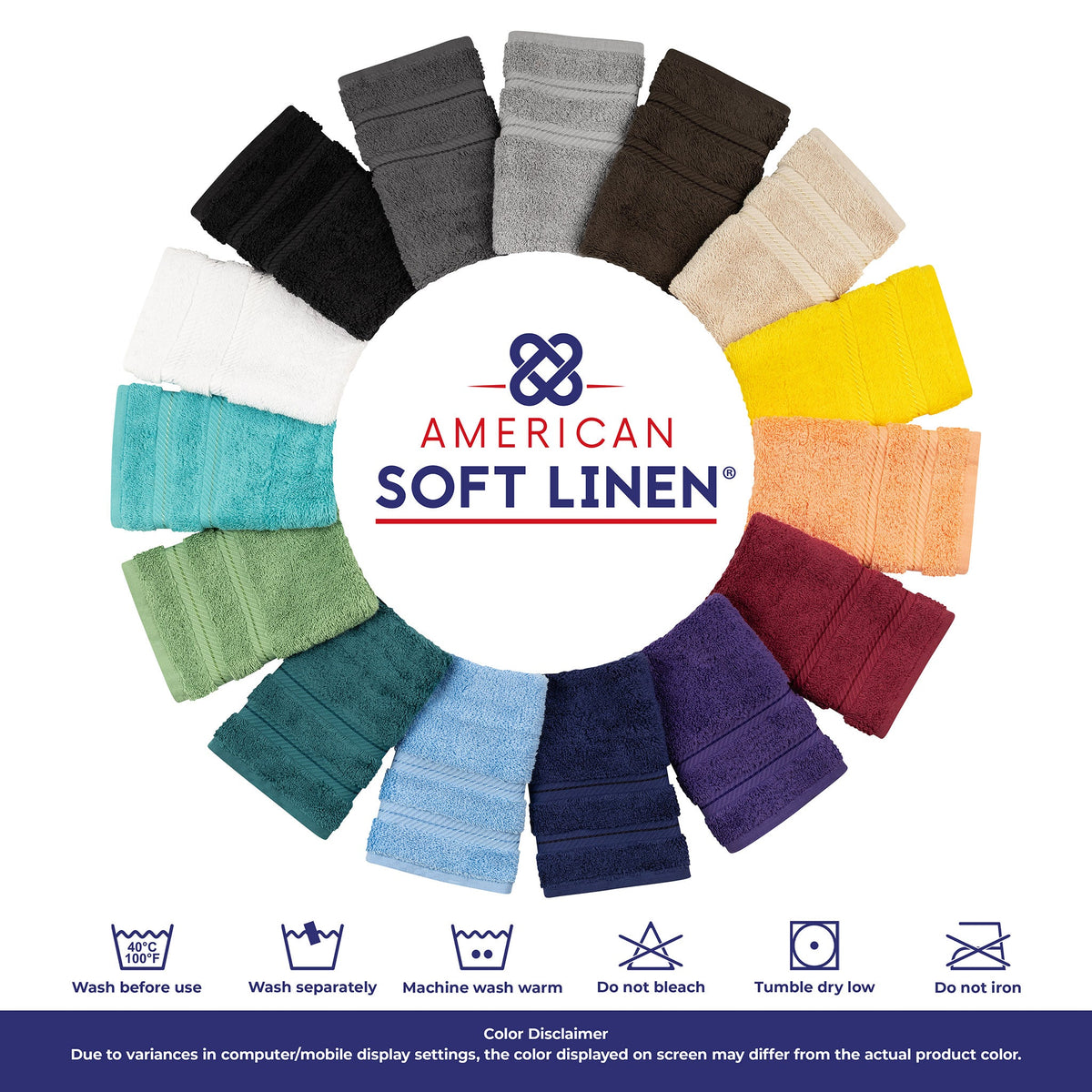 4 Piece 100% Cotton Luxury Washcloth Turkish Towel Set - 60 Set Case Pack