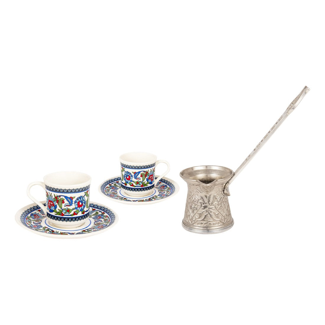 2-Person Porcelain Set + Coffee Pot - Topkapi - White - Acar catalog image