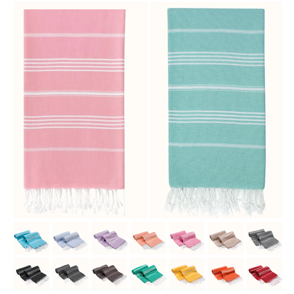 Turkish Cotton Beach Towels – 2-Pack, 72 × 40 in