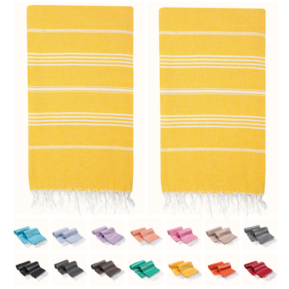 Turkish Cotton Beach Towels – 2-Pack, 72 × 40 in