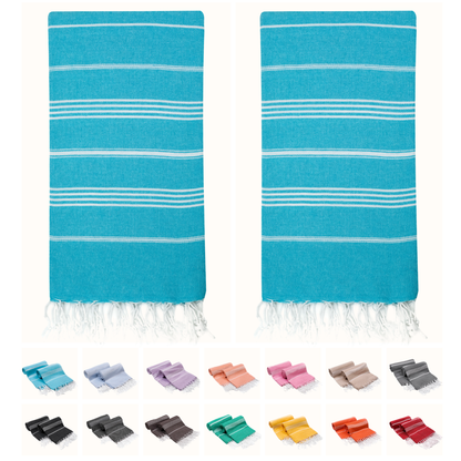 Turkish Cotton Beach Towels – 2-Pack, 72 × 40 in