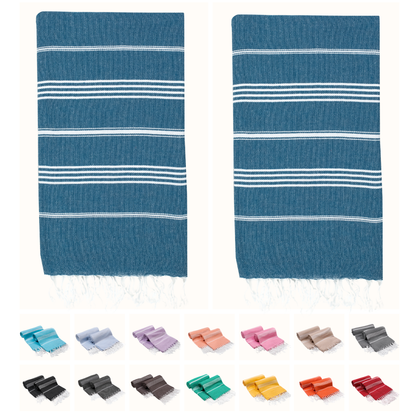 Turkish Cotton Beach Towels – 2-Pack, 72 × 40 in