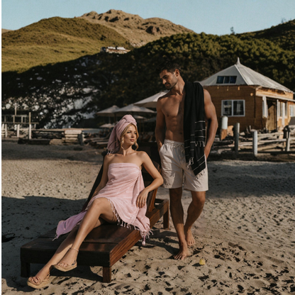 Turkish Cotton Beach Towels – 2-Pack, 72 × 40 in