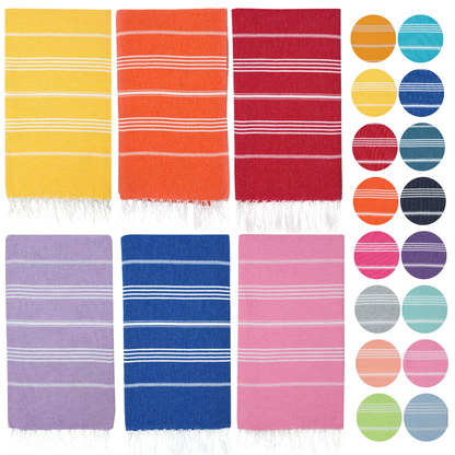 Turkish Cotton Beach Towels – 6-Pack, 72 × 40 in