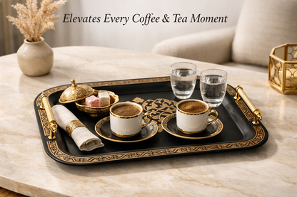 Stackable Stainless Steel Serving Trays – Set of 2, 14.5 × 9.8 in