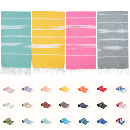 Turkish Cotton Beach Towels – 4-Pack, 72 × 40 in