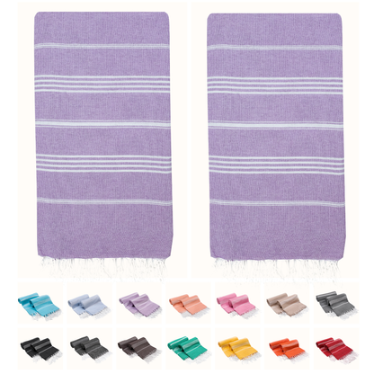 Turkish Cotton Beach Towels – 2-Pack, 72 × 40 in