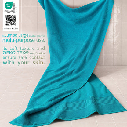 American Soft Linen Bekos 35x70 Inch Jumbo Bath Sheet Set of 2, Wholesale 100% Cotton Turkish Towel Set