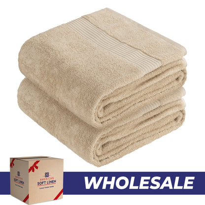 American Soft Linen Bekos 35x70 Inch Jumbo Bath Sheet Set of 2, Wholesale 100% Cotton Turkish Towel Set