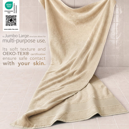 American Soft Linen Bekos 35x70 Inch Jumbo Bath Sheet Set of 2, Wholesale 100% Cotton Turkish Towel Set