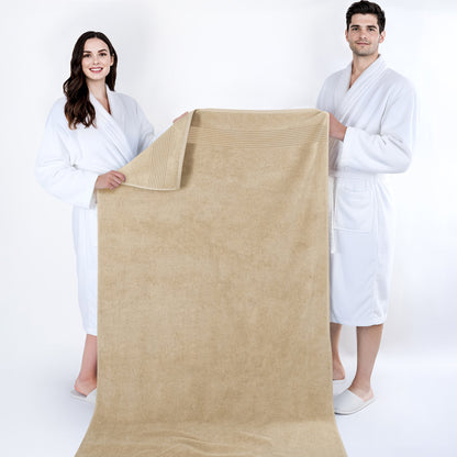 American Soft Linen Bekos 35x70 Inch Jumbo Bath Sheet Set of 2, Wholesale 100% Cotton Turkish Towel Set