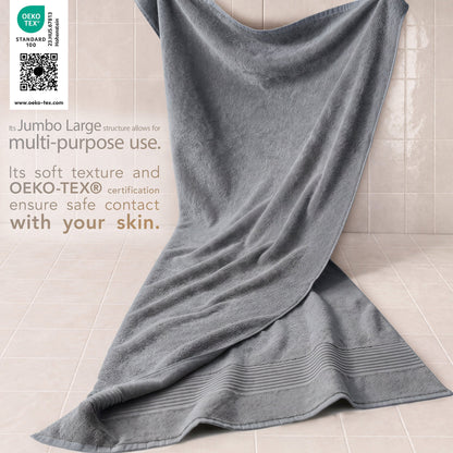 American Soft Linen Bekos 35x70 Inch Jumbo Bath Sheet Set of 2, Wholesale 100% Cotton Turkish Towel Set