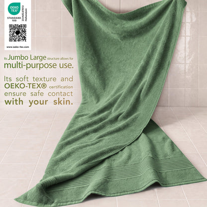 American Soft Linen Bekos 35x70 Inch Jumbo Bath Sheet Set of 2, Wholesale 100% Cotton Turkish Towel Set