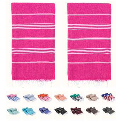 Turkish Cotton Beach Towels – 2-Pack, 72 × 40 in