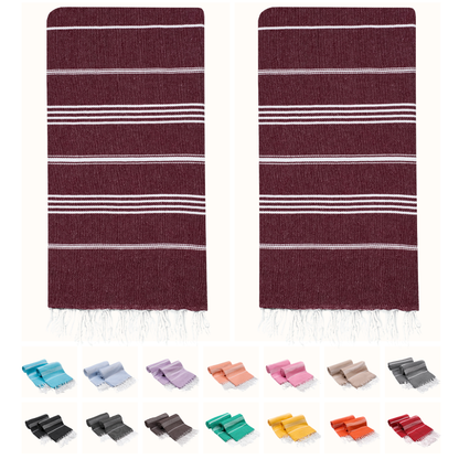 Turkish Cotton Beach Towels – 2-Pack, 72 × 40 in