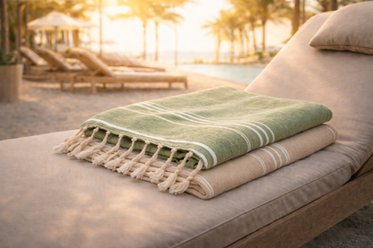 Turkish Cotton Beach Towels – 2-Pack, 72 × 40 in