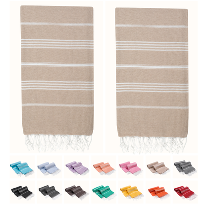 Turkish Cotton Beach Towels – 2-Pack, 72 × 40 in