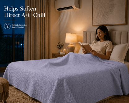 Turkish Cotton Coverlet – White, 79 × 91 in