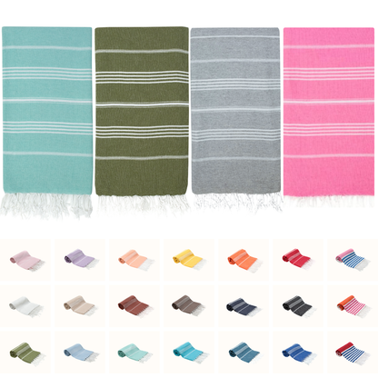 Turkish Cotton Beach Towels – 4-Pack, 72 × 40 in