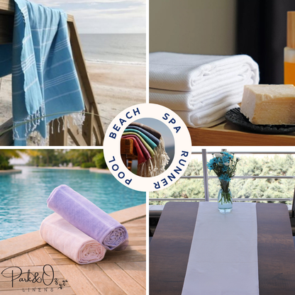 Turkish Cotton Beach Towels – 4-Pack, 72 × 40 in