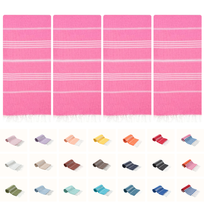 Turkish Cotton Beach Towels – 4-Pack, 72 × 40 in