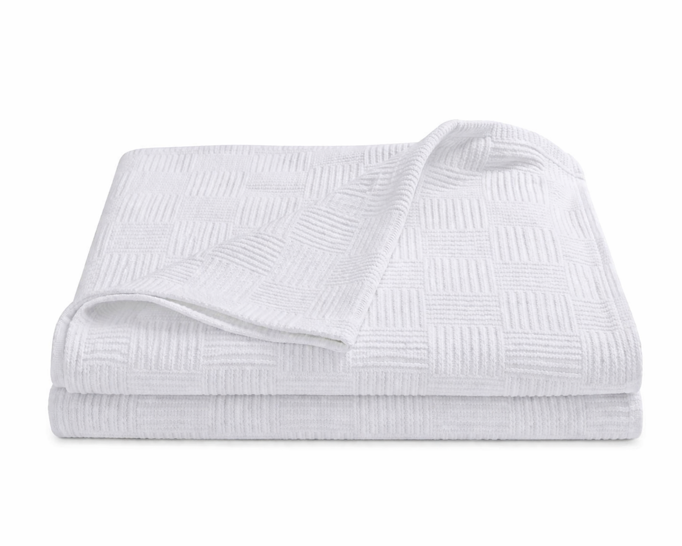 PARK & OZ Turkish Cotton Coverlet, 79 x 91 Inches, Checkerboard Textured Bedspread, Breathable Tightly Woven Bedding Layer, Made in Turkey (BEIGE)