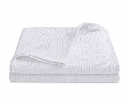 Turkish Cotton Coverlet – White, 79 × 91 in