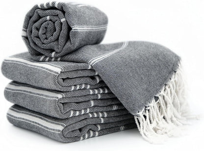 Turkish Cotton Beach Towels – 4-Pack, 72 × 40 in