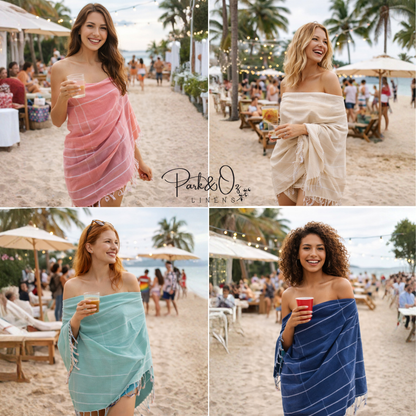 Turkish Cotton Beach Towels – 2-Pack, 72 × 40 in
