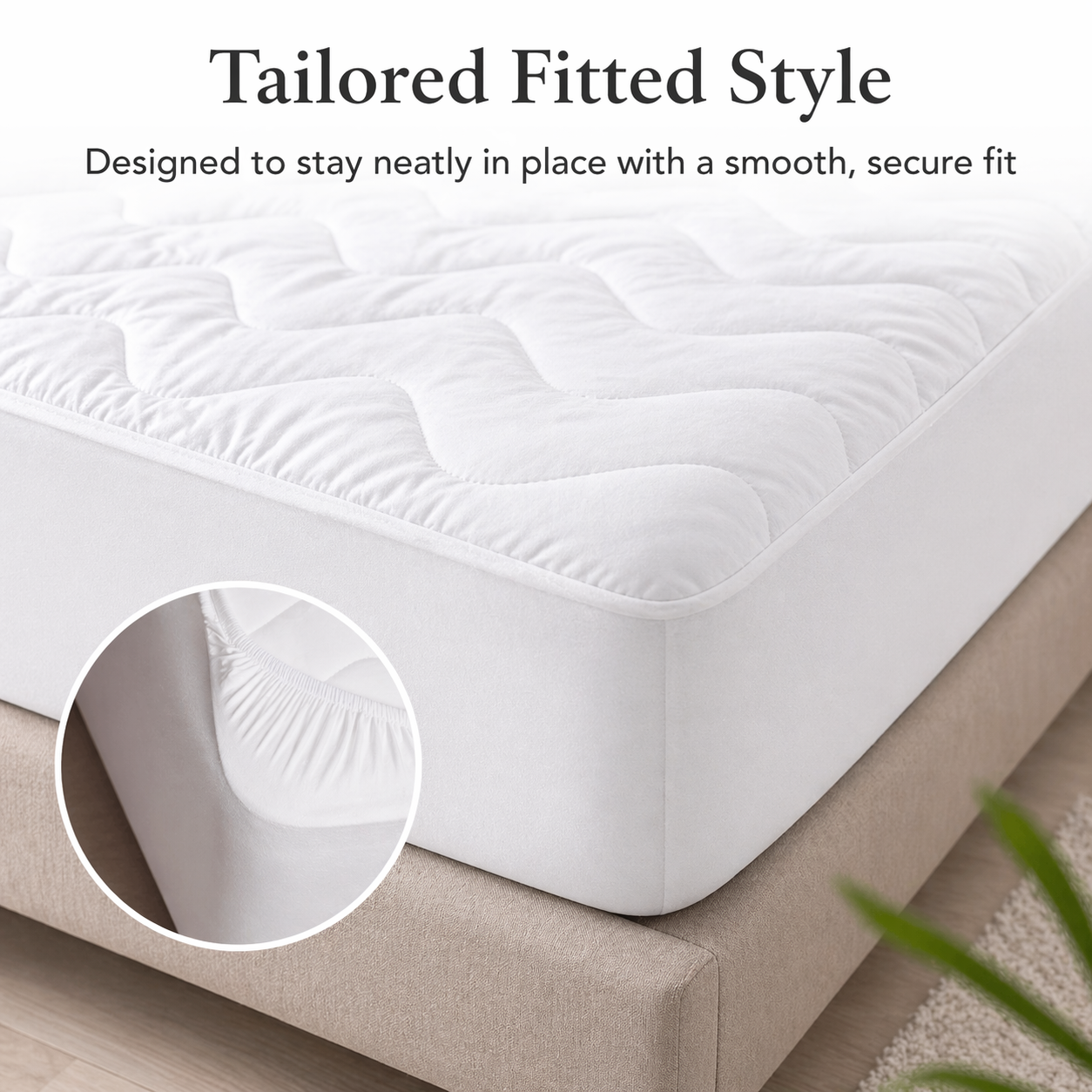 PARK & OZ Quilted Waterproof Mattress Protector,Premium Fitted Mattress Pad Cover, Noiseless Breathable Surface, Deep Pocket, Machine Washable (KING)