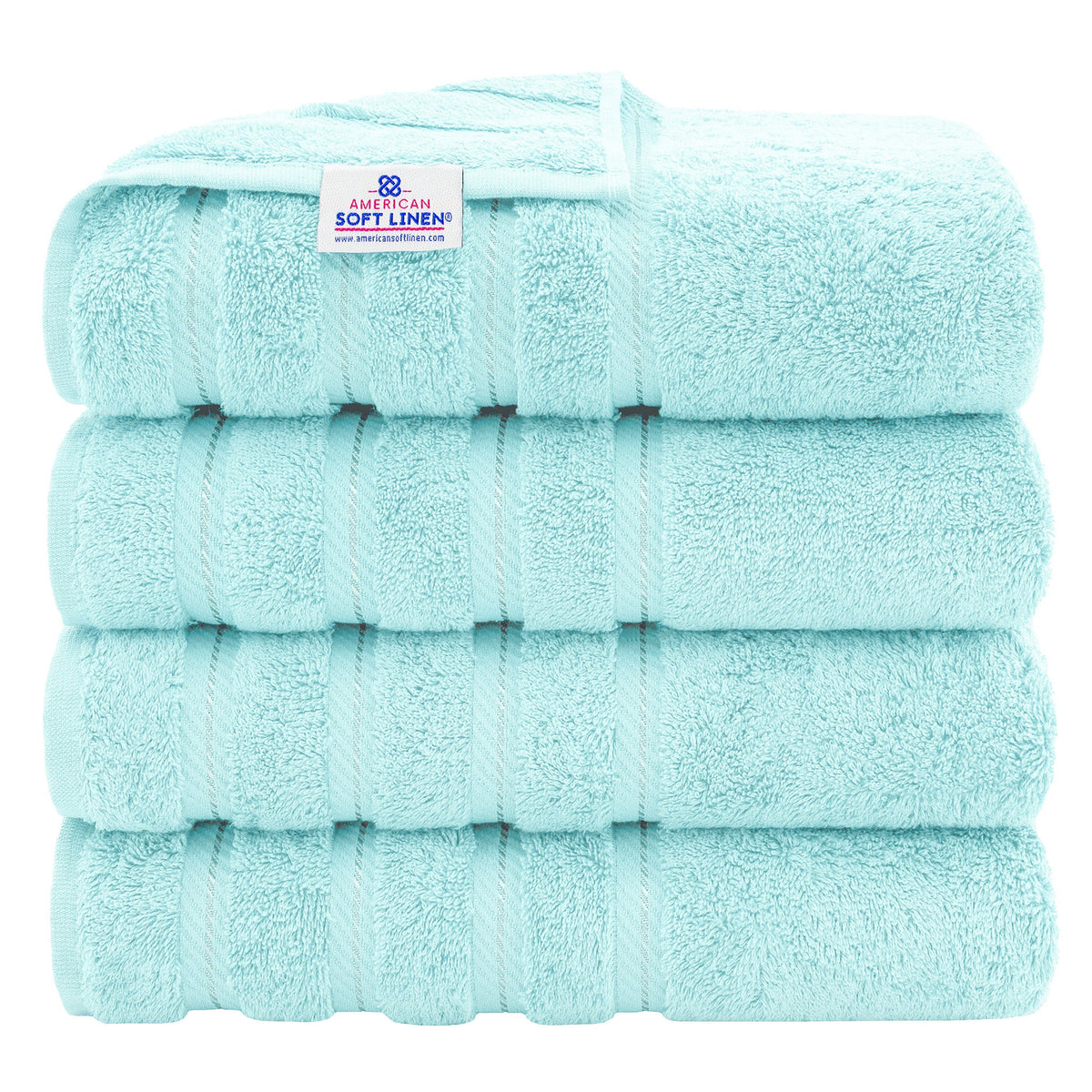 4 Piece 100% Cotton Turkish Bath Towels - 8 Set Case Pack