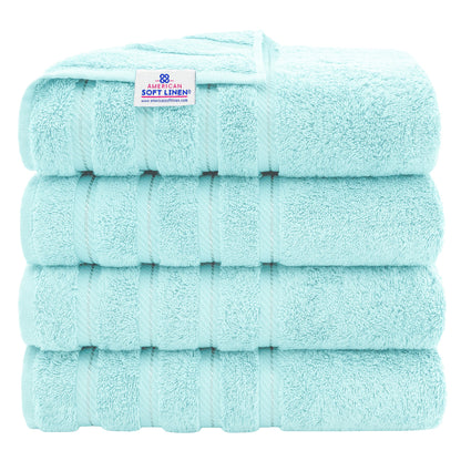 4 Piece 100% Cotton Turkish Bath Towels - 8 Set Case Pack
