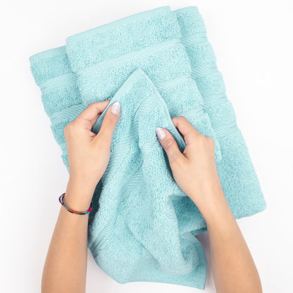 6 Piece 100% Cotton Turkish Bulk Bath Towels - Wholesale Premium Towel Sets - 10 Set Case Pack