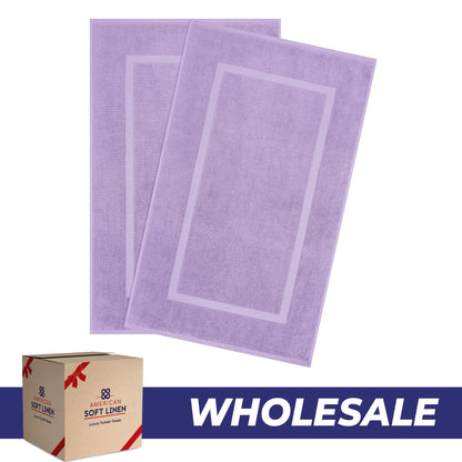 American Soft Linen Bekos 100% Cotton Bath Mat Set, 2 Piece 20x34 inches Wholesale Bath Rugs for Bathroom