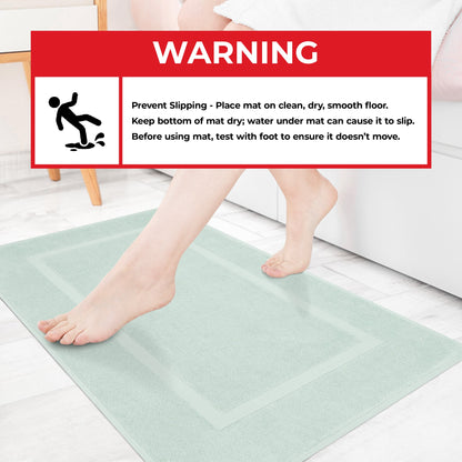 American Soft Linen Bekos 100% Cotton Bath Mat Set, 2 Piece 20x34 inches Wholesale Bath Rugs for Bathroom