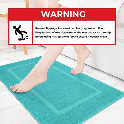 American Soft Linen Bekos 100% Cotton Bath Mat Set, 2 Piece 20x34 inches Wholesale Bath Rugs for Bathroom