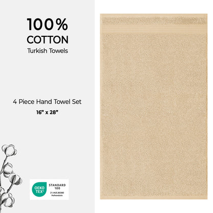 American Soft Linen Bekos 100% Cotton Turkish 4-Piece Hand Towel Sets, Wholesale Luxury Hand Towels