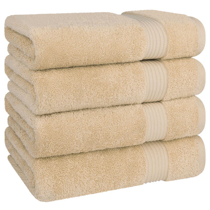 American Soft Linen Bekos 100% Cotton Turkish 4-Piece Bath Towel Sets, Wholesale Luxury Bath Towels