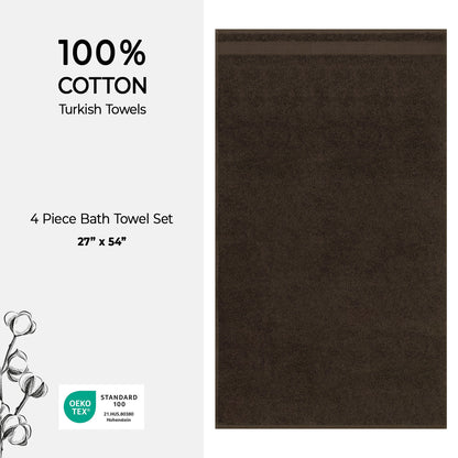 American Soft Linen Bekos 100% Cotton Turkish 4-Piece Bath Towel Sets, Wholesale Luxury Bath Towels