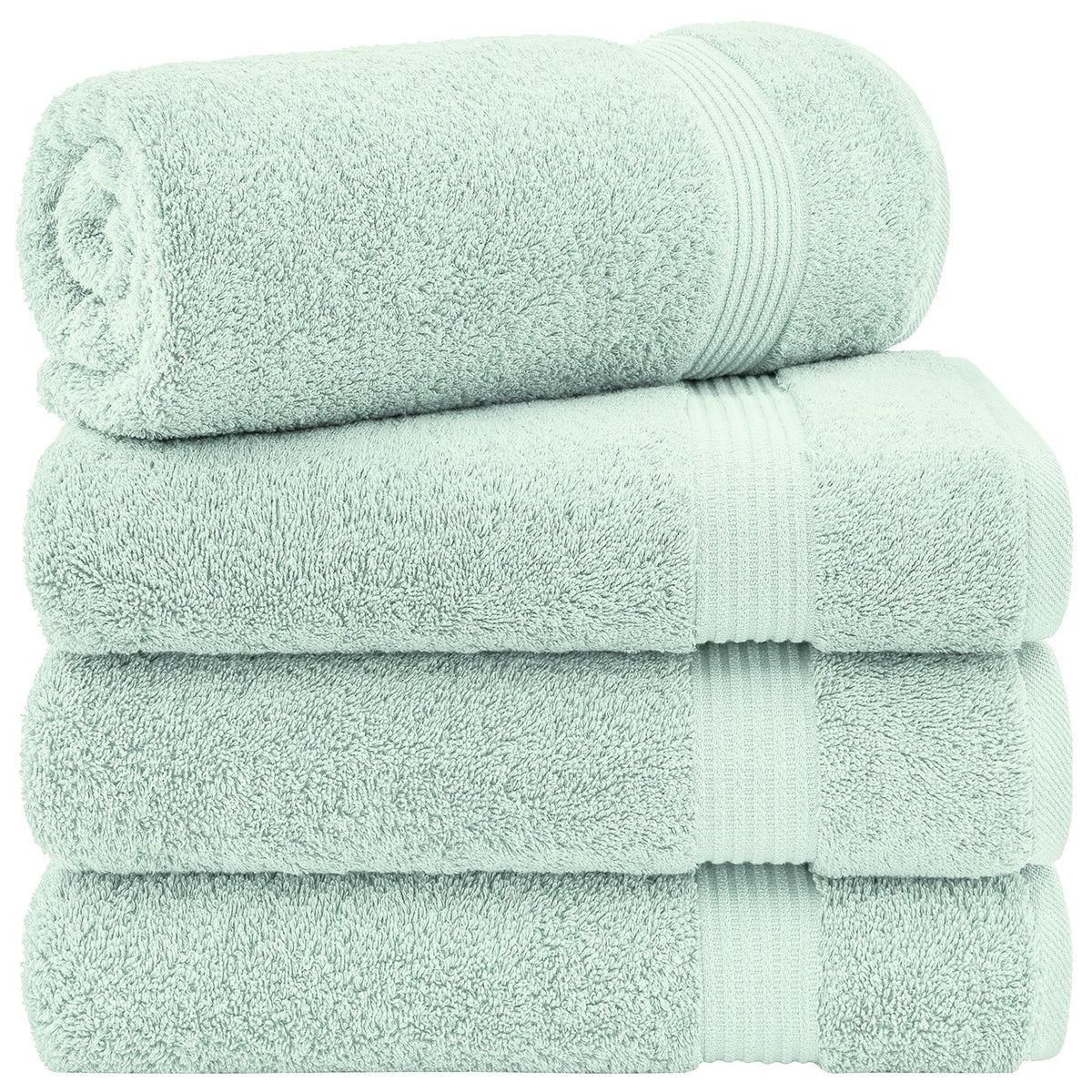 American Soft Linen Bekos 100% Cotton Turkish 4-Piece Bath Towel Sets, Wholesale Luxury Bath Towels