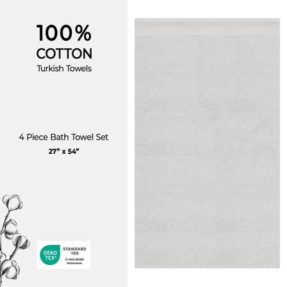 American Soft Linen Bekos 100% Cotton Turkish 4-Piece Bath Towel Sets, Wholesale Luxury Bath Towels