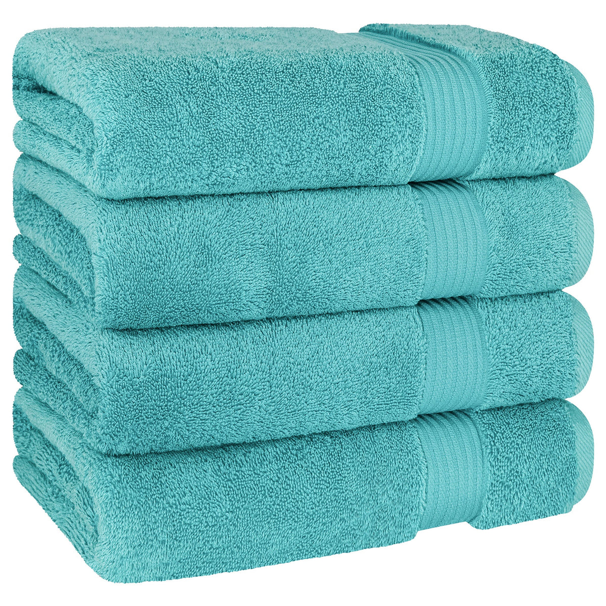 American Soft Linen Bekos 100% Cotton Turkish 4-Piece Bath Towel Sets, Wholesale Luxury Bath Towels