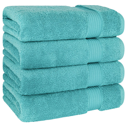 American Soft Linen Bekos 100% Cotton Turkish 4-Piece Bath Towel Sets, Wholesale Luxury Bath Towels