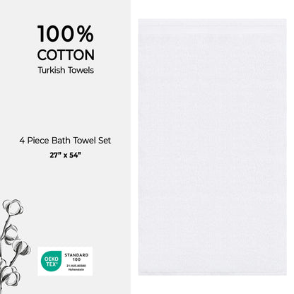 American Soft Linen Bekos 100% Cotton Turkish 4-Piece Bath Towel Sets, Wholesale Luxury Bath Towels
