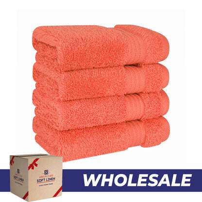 American Soft Linen Bekos 100% Cotton Turkish 4-Piece Washcloth Towel Sets, Wholesale Luxury Towels