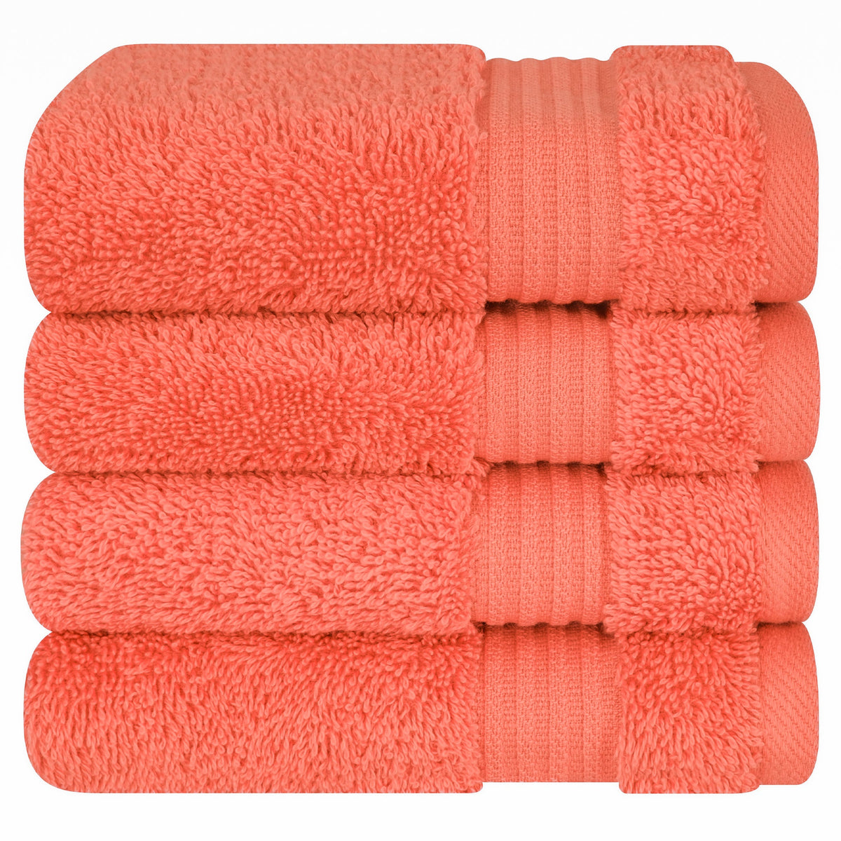 American Soft Linen Bekos 100% Cotton Turkish 4-Piece Washcloth Towel Sets, Wholesale Luxury Towels