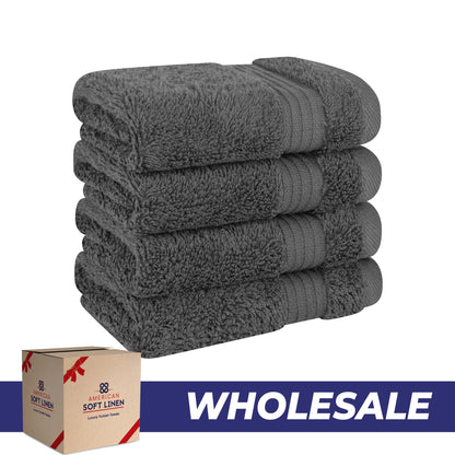 American Soft Linen Bekos 100% Cotton Turkish 4-Piece Washcloth Towel Sets, Wholesale Luxury Towels