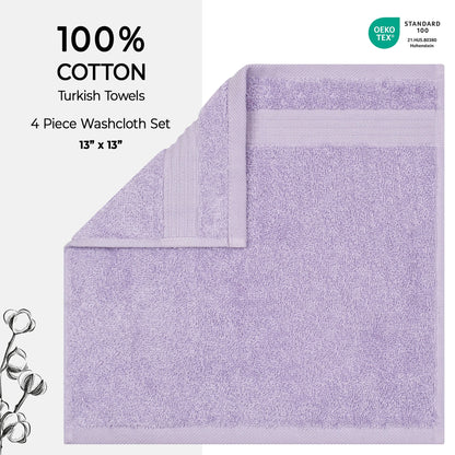 American Soft Linen Bekos 100% Cotton Turkish 4-Piece Washcloth Towel Sets, Wholesale Luxury Towels