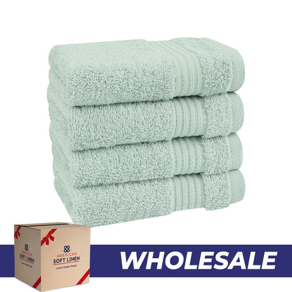 American Soft Linen Bekos 100% Cotton Turkish 4-Piece Washcloth Towel Sets, Wholesale Luxury Towels