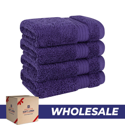 American Soft Linen Bekos 100% Cotton Turkish 4-Piece Washcloth Towel Sets, Wholesale Luxury Towels